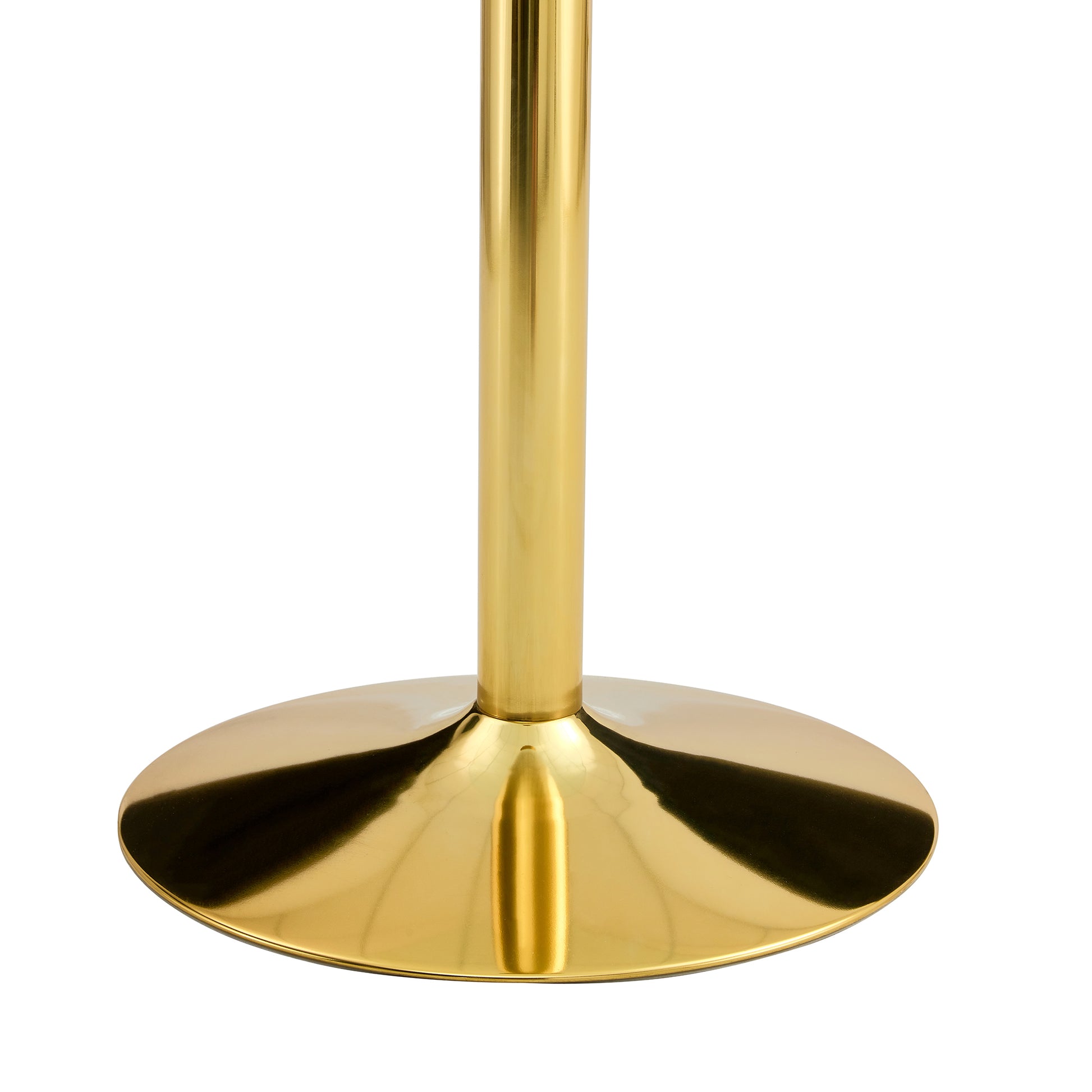 A 35 Inch Diameter Glass Top And A Modern, Minimalist Round Dining Table With Gold Metal Legs. Ideal For Dining Rooms, Living Rooms And Meeting Rooms. Model: Dt 1166 Gold Glass Metal