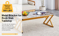 A Modern Minimalist Style Marble Patterned Coffee Table With Golden Metal Legs. Computer Desk. Game Table. Tea Table. Ct Xx Gold Sintered Stone
