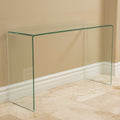 Console Table 12Mm Tempered Bent Glass Clear Glass