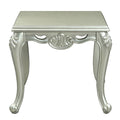 Champagne End Table With Metal Leg Champagne Primary Living Space Traditional Rubberwood Square Wood