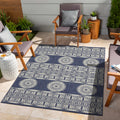 Sunshine Gc Har2022 Blue 5 Ft. 3 In. X 7 Ft. 3 In. Indoor Outdoor Area Rug Blue Polyester Polypropylene