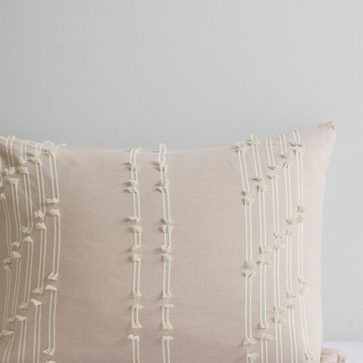 3 Piece Cotton Jacquard Comforter Set Blush Full Queen Queen Blush Cotton