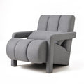 Modern Upholstered Accent Chair, Comfortable Linen Fabric With A Pillow For Living Room,Bedroom.Linen, Dark Grey Dark Grey Primary Living Space Modern Pine Foam Wood Fabric