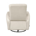 Glider Reclining Chair Swivel Motion Beigefaux Leather Upholstery Luxury Living Room Furniture, Movie Chair Beige Faux Leather Wood Primary Living Space Plywood,Solid Wood