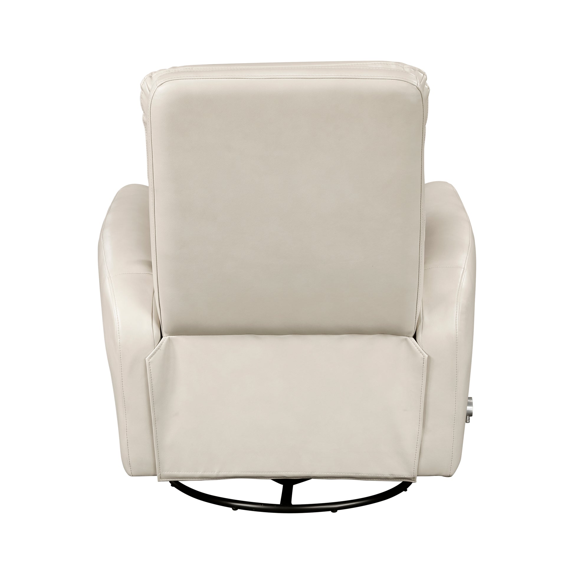 Glider Reclining Chair Swivel Motion Beigefaux Leather Upholstery Luxury Living Room Furniture, Movie Chair Beige Faux Leather Wood Primary Living Space Plywood,Solid Wood