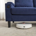 Blue Color Knock Down 3 Seat Combo Sofa With Storage Ottoman For Living Room Apartment Bedroom And Compact Room,Room, Upholstered Sectional Couch, L Shaped Bench With A Footrest, A Individual Stool White Wood Primary Living Space Heavy Duty Pine 3 Seat