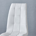 Modern Lattice Designdining Chair With Silver Metal Legs Set Of 4 Silver White Metal