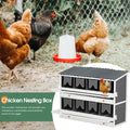 Nesting Boxes For Chickens, Wooden Chicken Nesting Box, 8 Compartments Egg Laying Boxes For Hens, Ducks And Poultry With Rollout Eggs Collection, Pvc Roofing And Foldable Perches, 47