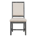 Retro Style Dining Chair Set With 4 Upholstered Chairs For Dining Room And Living Room Beige Black Beige Black Solid Wood Mdf