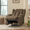 Massage Recliner Brown Fabric