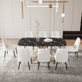 Large Modern Minimalist Rectangular Dining Table With 0.39 