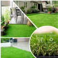3Pack 3.3Ftx10Ft Artificial Grass Realistic Synthetic Thick Fake Faux Grass Rug Astroturf Carpet Landscape For Dogs Indoor Outdoor Garden Lawn Mat, With Drainage Holes Green Polypropylene