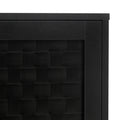 3 Door Shoe Rack, Freestanding Modern Shoe Storage Cabinet, For Entryway Black Mdf