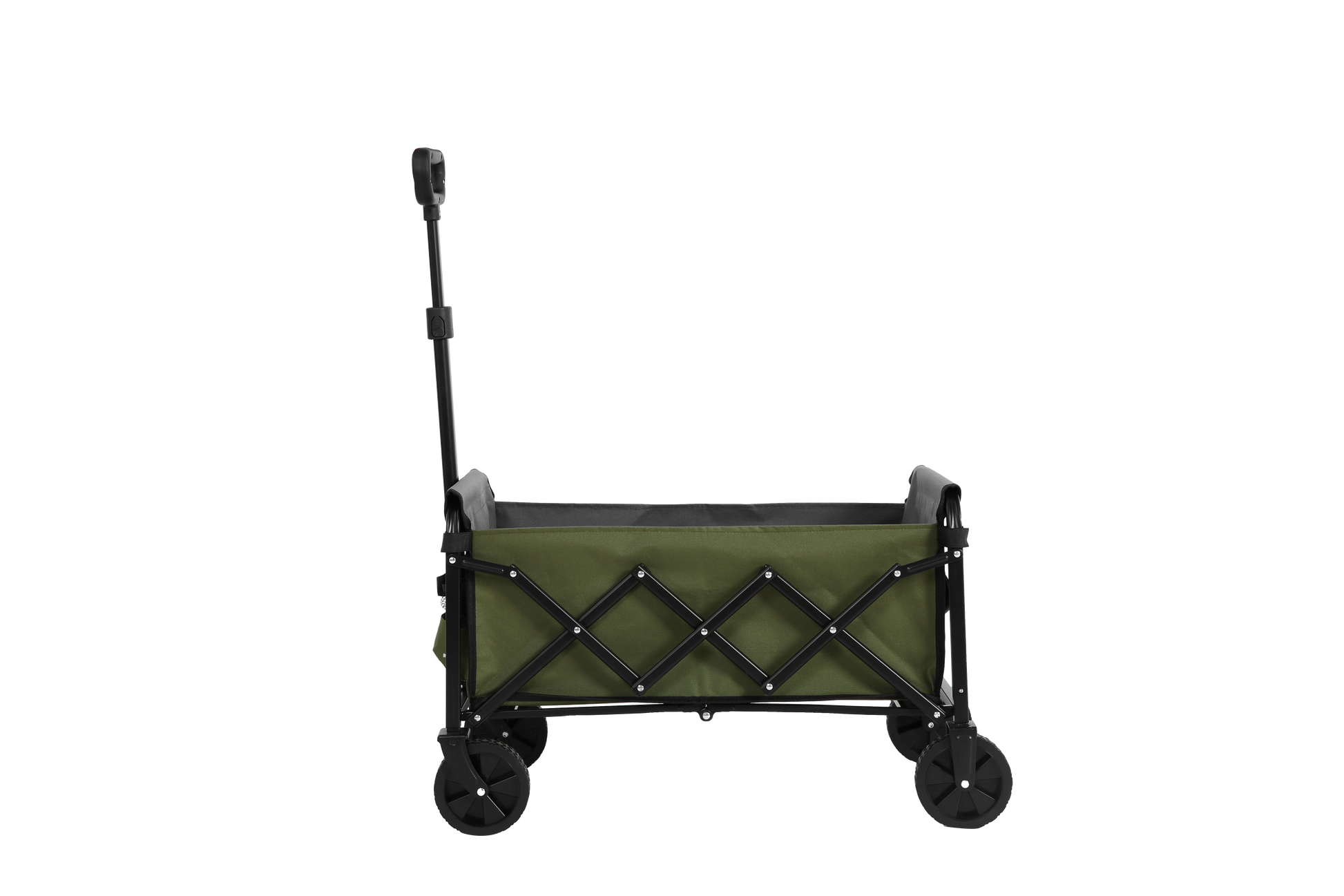 Lightweight Portable Heavy Duty Folding Beach Wagons With Wheels Outdoor Utility Carts For Grocery, Camping, Shopping, Sports, Garden With Large Capacity Army Green Army Green Steel