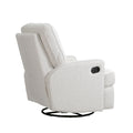 Tucker Swivel Recliner In Cream Boucle Cream Fabric