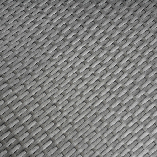 Florence Sofa & Table Grey Silver Rattan Waterproof Fabric Metal