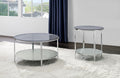 Frostine Side Table Silver Silver Metal