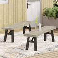 Bettina Dining Set Gray 3 Pcs Grey Acacia Wood