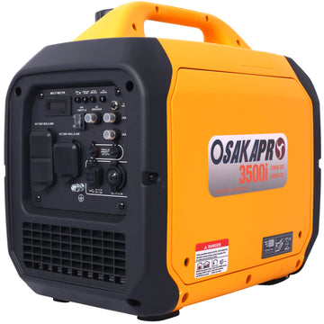 3500 Watt Portable Inverter Generator Gas Powered, Epa Compliant With Co Sensor, Compact And Lightweight For Home Backup Power, Outdoor Camping, Rv And Trailer Yellow Aluminium