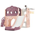 7 In 1 Toddler Slide Set, Freestanding Space Set With Slide, Kids Slide Playset Structure, Arch Tunnel And Basketball Hoop, Toy Storage Organizer For Toddlers, Kids Climbers Playground Purple 50 99 Lbs Cute 1 To 2 Years Hdpe Indoor & Outdoor Use