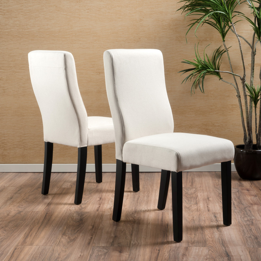 Corbin Kd Dining Chair Ivory Fabric