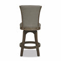 Henry 27 Armless Swivel Counter Height Bar Stool, Heathered Grey Linen Gray Foam Linen