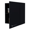 So Hi Wall Cabinet In Melamine With One Door, Black Black Contemporary,Minimalist,Modern Particle Board Melamine