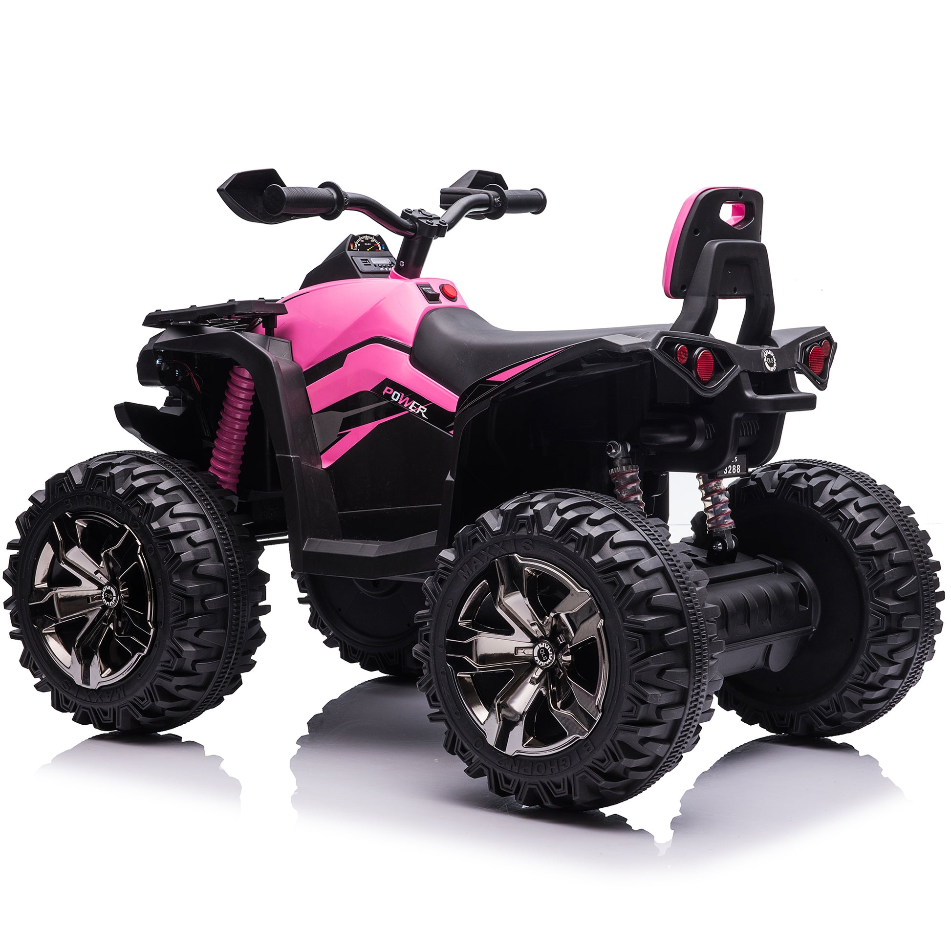 Kids Atv 4 Wheeler, 24V Kids Ride On Toy For Big Kid W Bluetooth, 800W Motor,Pink Pink Abs