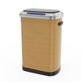 50L Smart Automatic Trash Cans Full Intelligent Sensor Wood Wood Steel