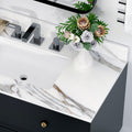 43 Inch Marble Vanity Top, Bathroom Vanity Top With Undermount Rectangular Middle Sink And 4