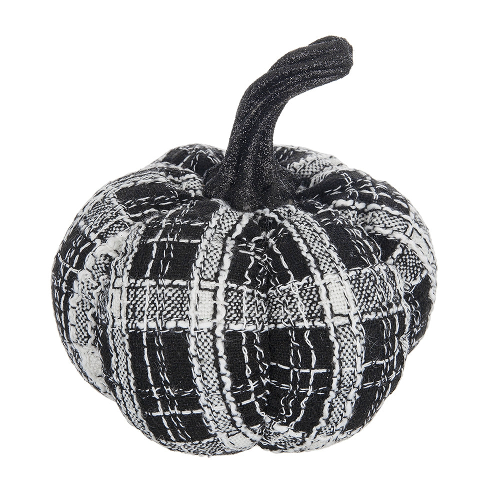 Set Of 6, Halloween Fabric Black White Pumpkin Decor Set, For Holiday Halloween Decoration Black,White Polyester