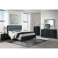 Carlos Black Nightstand Black Solid Wood Mdf