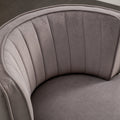 Coolmore 360 Degree Swivel Cuddle Barrel Accent Sofa Chairs, Round Armchairs With Wide Upholstered, Fluffy Velvet Fabric Chair For Living Room, Bedroom, Office, Waiting Rooms Gray Foam Velvet