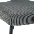 Modern Grey Simple Velvet Dining Chair Fabric Upholstered Chair Family Bedroom Stool Back Dressing, White Round Table Set, Chair Black Metal Legs Set Of 3 White Mdf