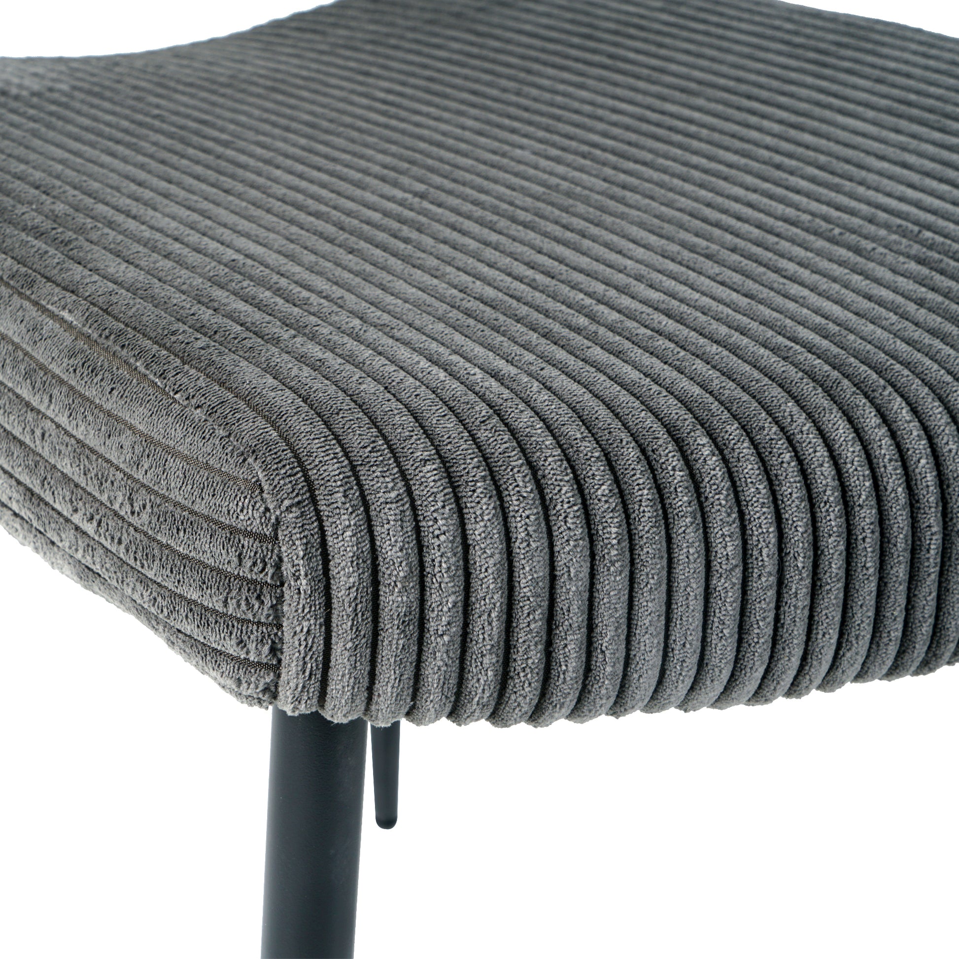 Modern Grey Simple Velvet Dining Chair Fabric Upholstered Chair Family Bedroom Stool Back Dressing, White Round Table Set, Chair Black Metal Legs Set Of 3 White Mdf