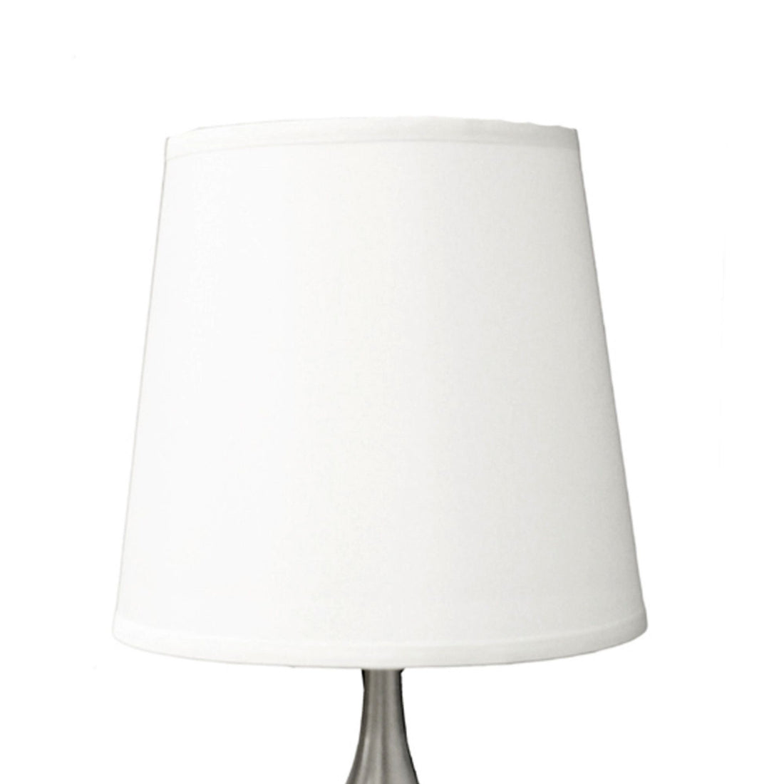 24" Tall Metal Touch Table Lamp With Espresso Finish, White Shade Multicolor Metal