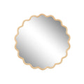 Solid Wood Wavy Mirror Natural Wood Vanity Mirror Wall Decor 36