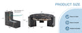 The Detachable Double Decker Coffee Table, The Stylish Design Is More Precious, And The Detachable Design Can Make The Use Of Space More Flexible And Suitable For Various Scenes. Black Mdf