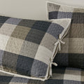 6 Piece Reversible Plaid Daybed Cover Set Neutral Daybed Multicolor Polyester