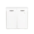 Laundry Cabinet ,With 2 Removable Liner Bags White Particle Board Mdf