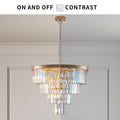 Contemporary Crystal Modern Chandeliers Crystal Ceiling Chandelier 4 Tier Golden Chandelier Lighting For Dining Room Living Room Bedroom Bulbs Not Included Gold Crystal Iron