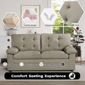 Apartment Beautiful Seat Love, 2 Seat, Grey Faux Leather Grey Pu 2 Seat