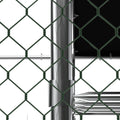 Large Metal Chicken Coop, Walk In Chicken Coop, Galvanized Wire Poultry Chicken Coop, Rabbit Duck Coop With Waterproof And Uv Protection Cover For Outdoor, Backyard And Farm. 9.8' W X 13.1' L X 6.6' H Silver Steel