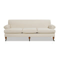 Alana Lawson Three Cushion Tightback Sofa, Light Beige Linen Beige Foam Linen 3 Seat