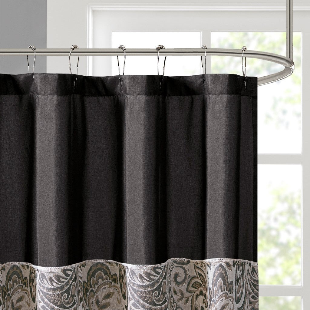 Jacquard Shower Curtain Multicolor Polyester