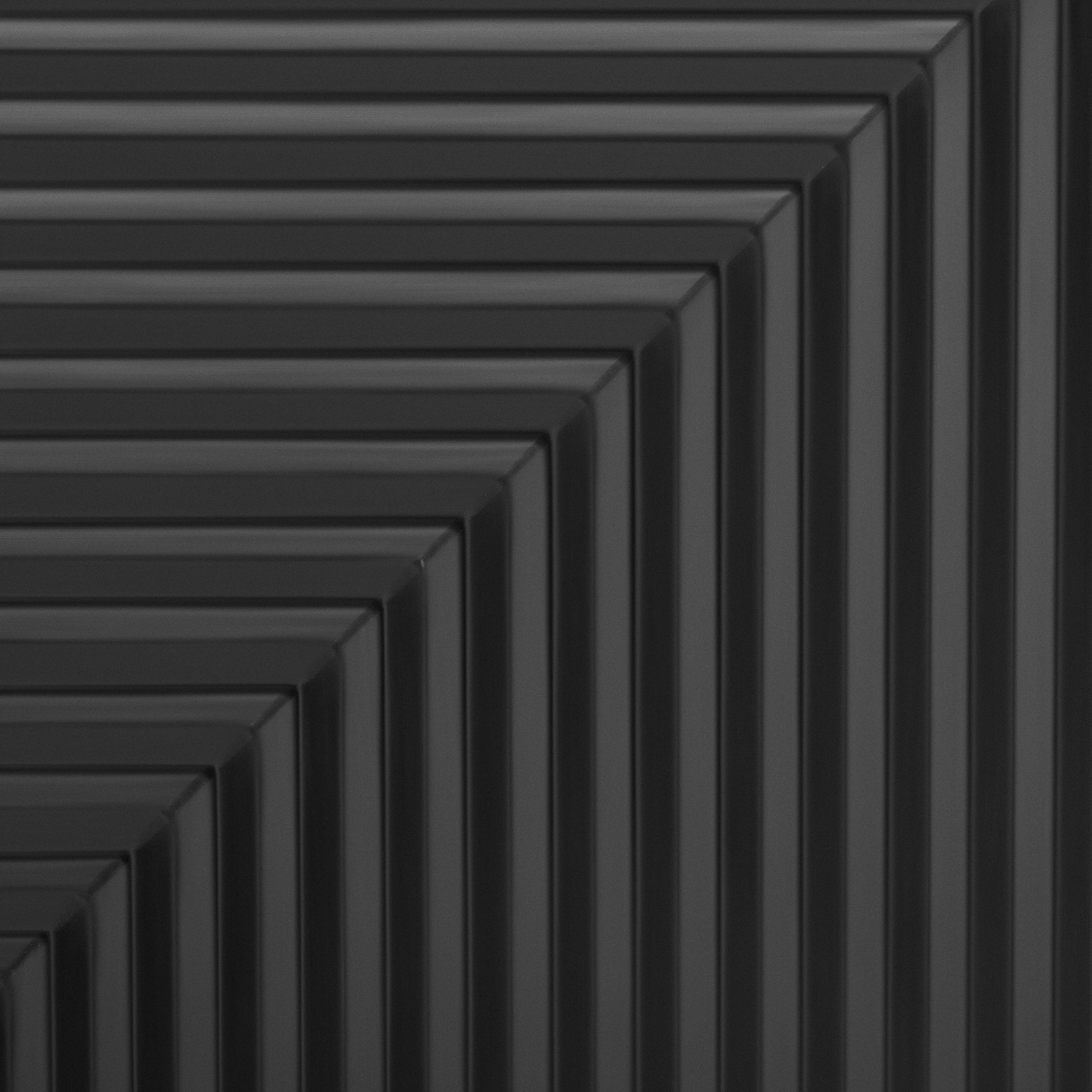 Mirod Modern Minimalist Side Cabinet With Adjustable Shelves ,Stylish Geometric Door Design,Ample Storage Space For Any Home Decor Black Mdf