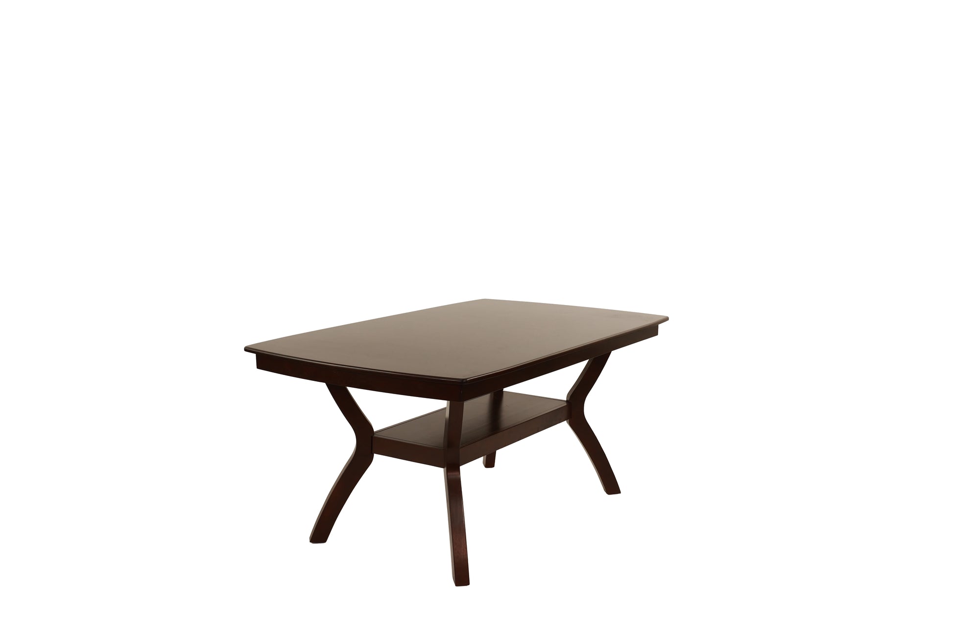 Formal Look 1Pc Dining Table W Shelve Solidwood Espresso Finish Dining Room Furniture Espresso Espresso Dining Room Classic,Contemporary,Modern,Transitional Rubberwood Rectangular Kitchen & Dining Tables Rectangular Solid Wood