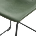 Industrial Faux Leather Counter Stools, Set Of 2 Brown Brown Polyurethane Foam Pu Leather