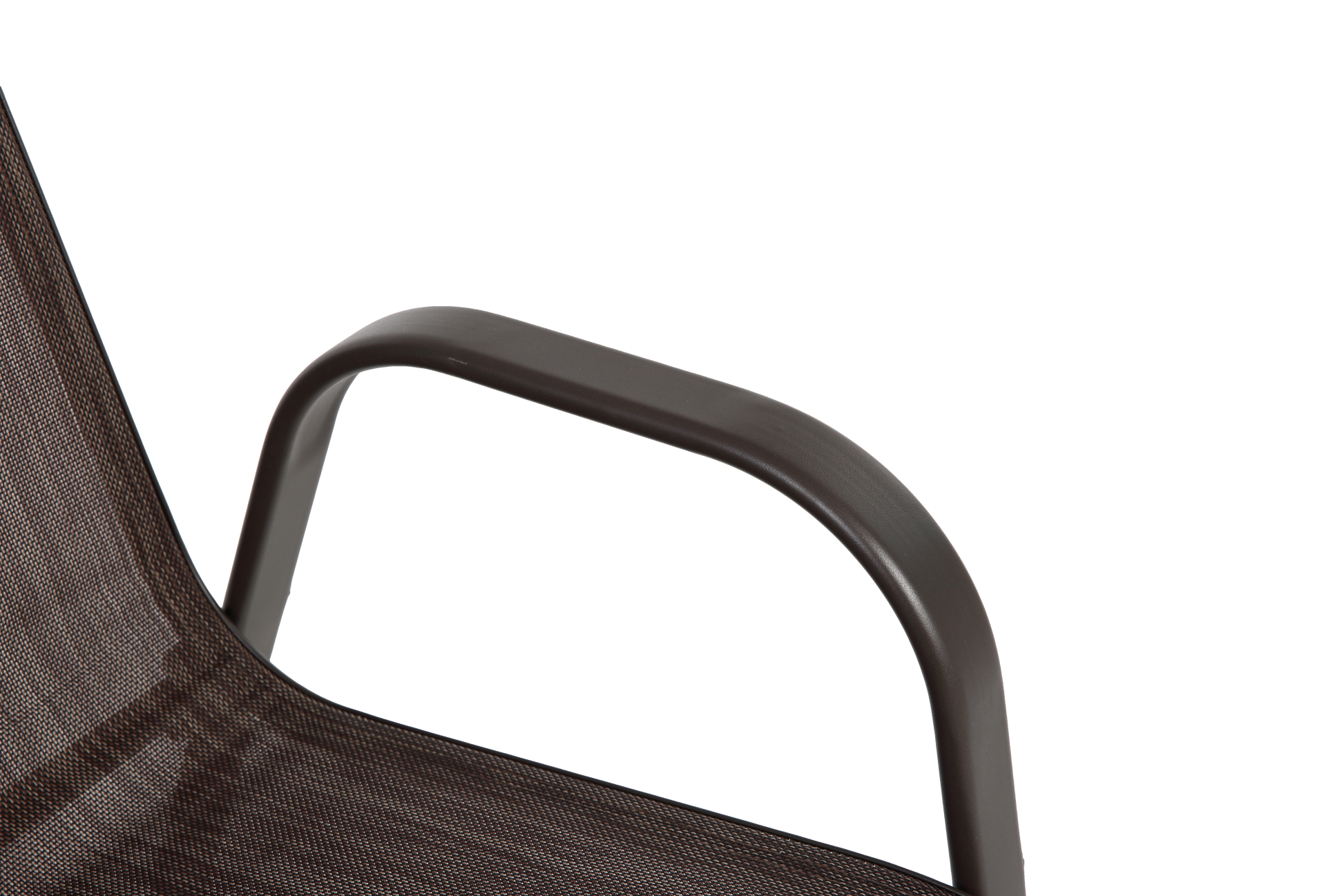 2 Piece Patio Chairs, Outdoor Camping Chairs Withtextilene Fabric, Set Of 2 Garden Chairs With Armrest High Backrest For Garden Patio Pool Beach Yard Space Saving Brown Brown Steel