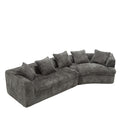 Coolmore Boucle Sofa 3 Seater For Living Room Oversized Comfy Sofa Unique Double Seat And Corner Construction For Apartment, Office Left Hand Facing Gray Gray Primary Living Space Foam Boucle 3 Seat